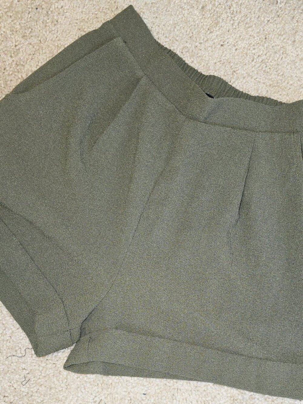 American Apparel High Waist Green Tailored Shorts